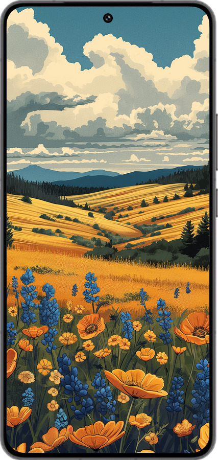 Силиконовый чехол Украинское поле для Vivo IQOO 13 - 6082u-3913 изображение 