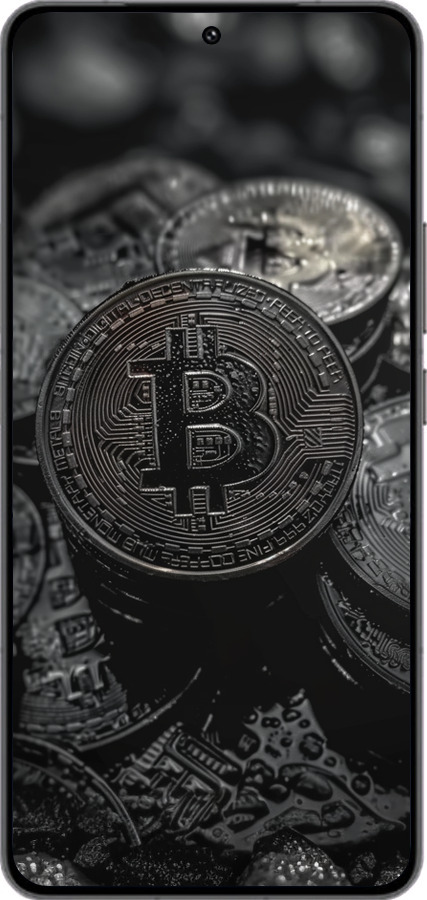 Силиконовый чехол Black Bitcoin для Vivo IQOO 13 - 6090u-3913 изображение 