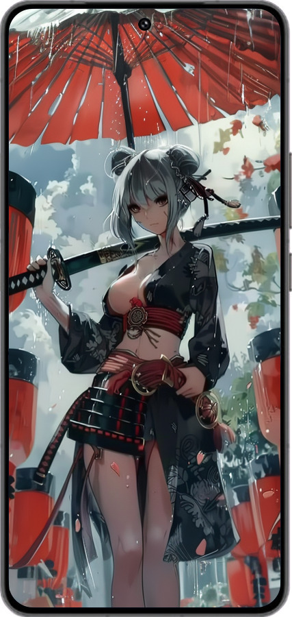 Силіконовий чехол Гейша-воїн для Vivo IQOO 13 - 6124u-3913 изображение 