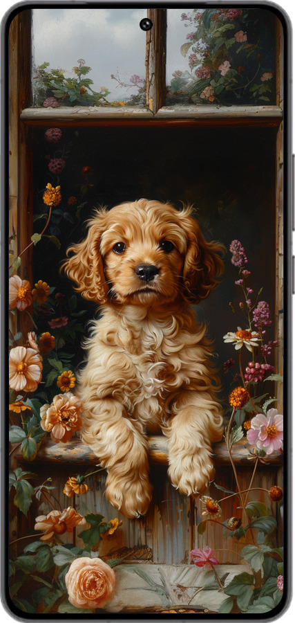 Силиконовый чехол Щенок cocker spaniel для Vivo IQOO 13 - 6136u-3913 изображение 