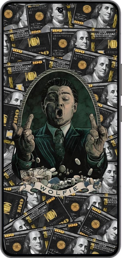 Силіконовий чехол Волк с валл стрит для Vivo IQOO 13 - 6287u-3913 изображение 