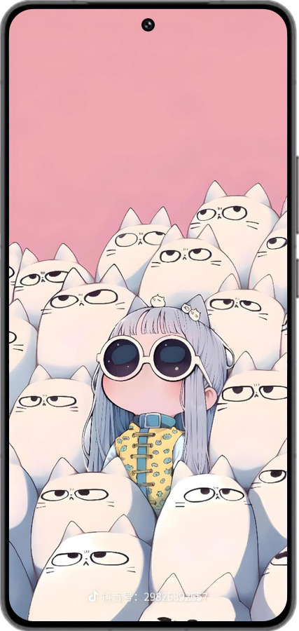 Силиконовый чехол Малышка с котами для Vivo IQOO 13 - 6295u-3913 изображение 
