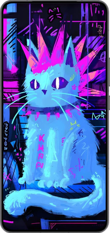 Силиконовый чехол Кот панк для Vivo IQOO 13 - 6311u-3913 изображение 