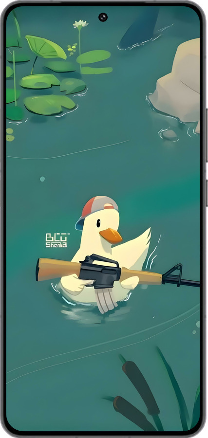 Силиконовый чехол Уточка с автоматом для Vivo IQOO 13 - 6356u-3913 изображение 