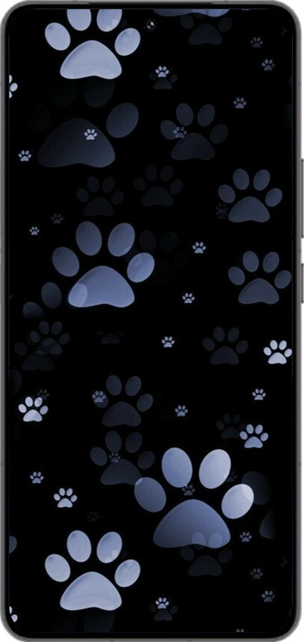 Силиконовый чехол С синими отпечатками лап для Vivo IQOO 13 - 6441u-3913 изображение 