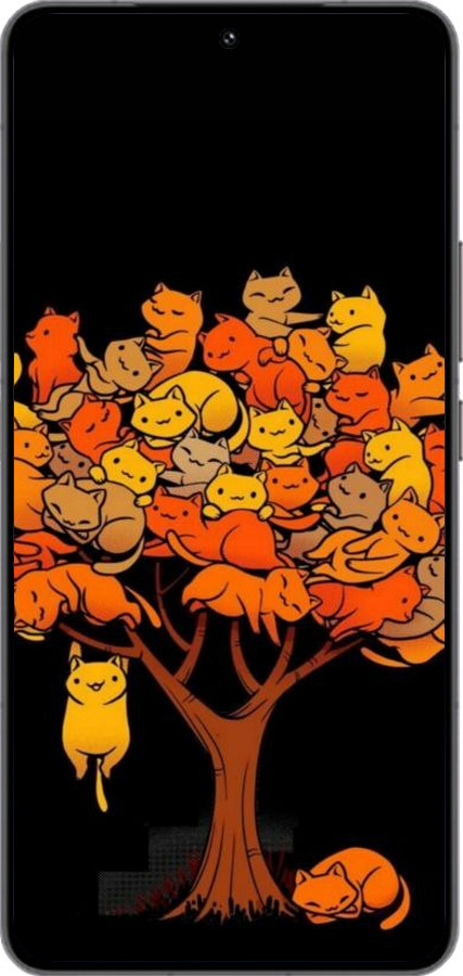 Силиконовый чехол Дерево и котики для Vivo IQOO 13 - 6516u-3913 изображение 