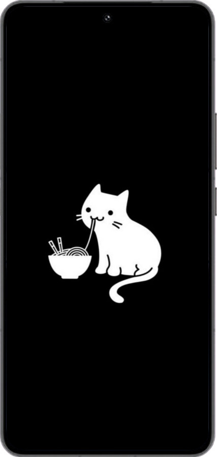 Силиконовый чехол С милым котом на черном фоне для Vivo IQOO 13 - 6528u-3913 изображение 