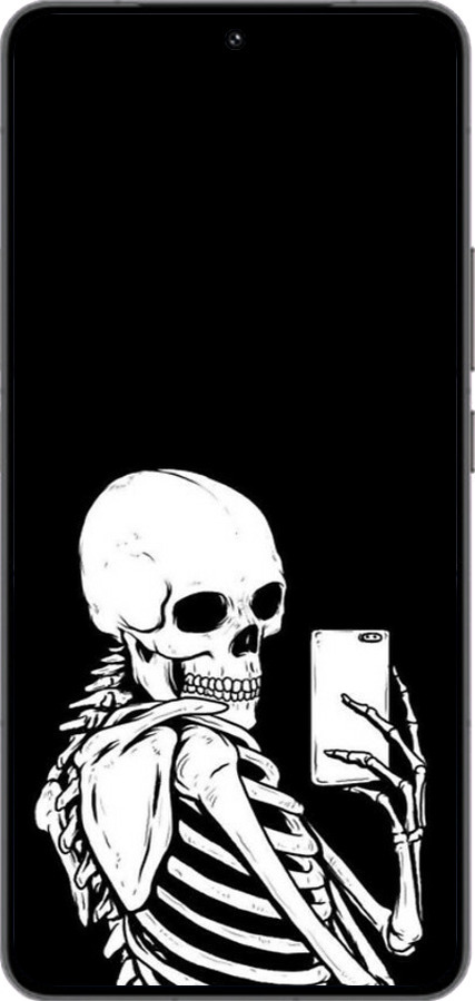 Силиконовый чехол Скелет делает Selfie для Vivo IQOO 13 - 6535u-3913 изображение 