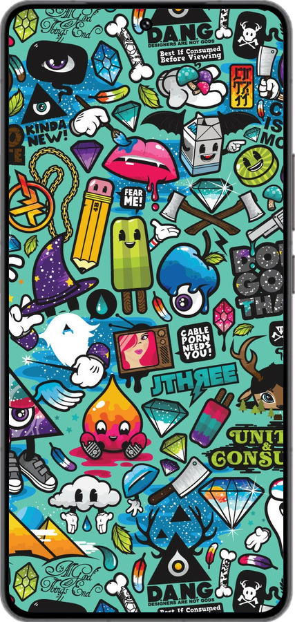 Силиконовый чехол Стикер бомбинг 1 для Vivo IQOO 13 - 693u-3913 изображение 