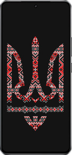Силиконовый чехол Герб - вышиванка на черном фоне для Vivo IQOO Neo 10 5G - 1196u-3920 изображение 