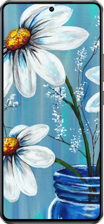 Силиконовый чехол Красивые арт-ромашки для Vivo Y300 GT 5G - 4031u-4151 изображение 