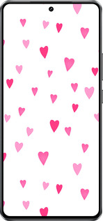 Силиконовый чехол Сердечки 2 для Vivo Y300 GT 5G - 4763u-4151 изображение 