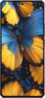 Силіконовий чехол Жовто-блакитні метелики для Vivo IQOO Neo 10 5G - 6046u-3920 изображение 