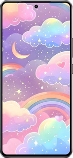 Силиконовый чехол Облака и радуга для Vivo IQOO Neo 10 5G - 6312u-3920 изображение 