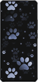 Силиконовый чехол С синими отпечатками лап для Vivo iQOO Z10 Turbo - 6441u-4150 изображение 