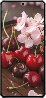 Силиконовый чехол Вишня в шоколаде для Vivo iQOO Z10 Turbo - 6698u-4150 изображение 