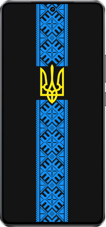 Силиконовый чехол Тризуб в вышиванке для Vivo IQOO Neo 10 5G - 1158u-3920 изображение 