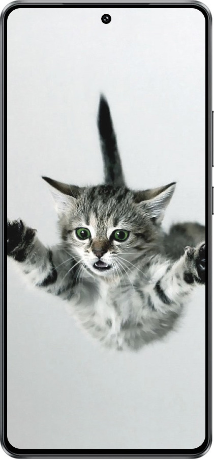 Силиконовый чехол Летящий котёнок для Vivo iQOO Z10 Turbo - 2322u-4150 изображение 