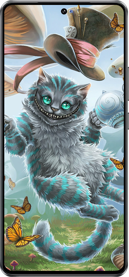 Силиконовый чехол Чеширский кот 2 для Vivo Y300 GT 5G - 3993u-4151 изображение 