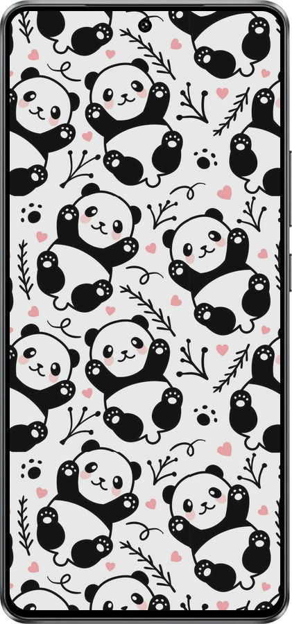 Силиконовый чехол Панды для Vivo iQOO Z10 Turbo - 4318u-4150 изображение 