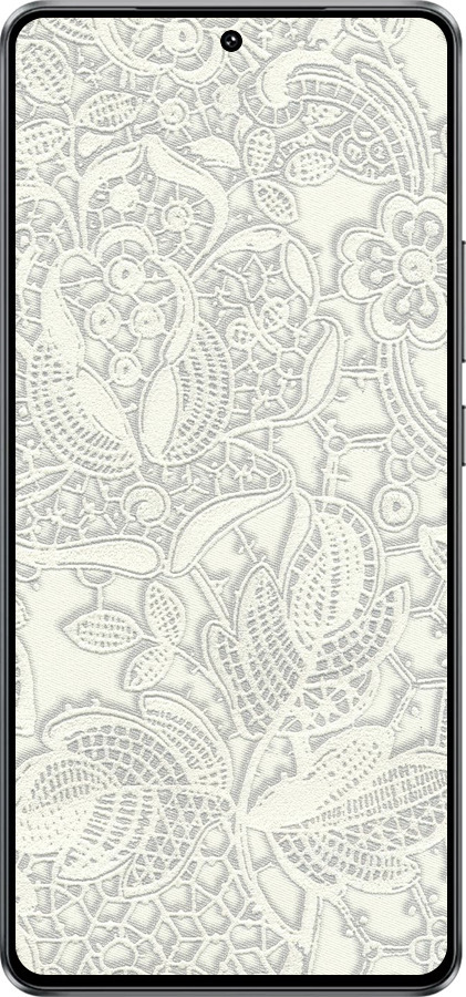 Силиконовый чехол Белое кружево для Vivo iQOO Z10 Turbo - 4383u-4150 изображение 