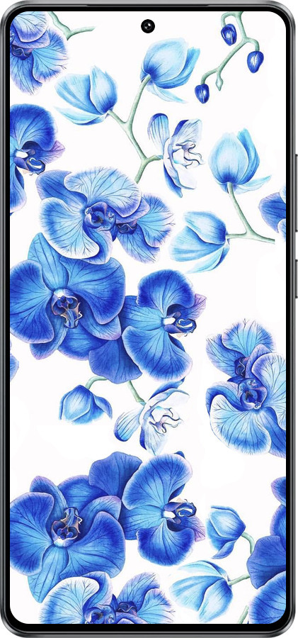 Силиконовый чехол Голубые орхидеи для Vivo Y300 GT 5G - 4406u-4151 изображение 