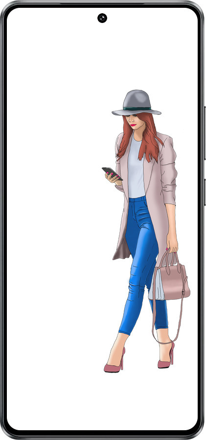 Силиконовый чехол Девушка 1 для Vivo Y300 GT 5G - 4751u-4151 изображение 