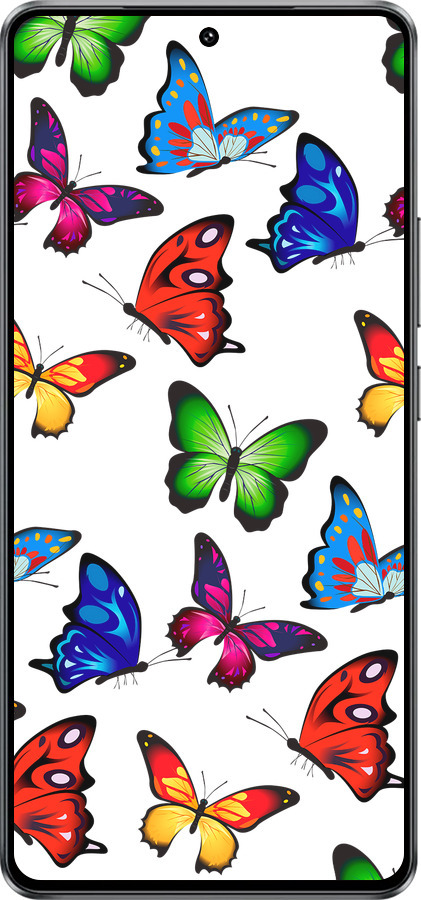 Силіконовий чехол Барвисті метелики для Vivo iQOO Z10 Turbo - 4761u-4150 изображение 