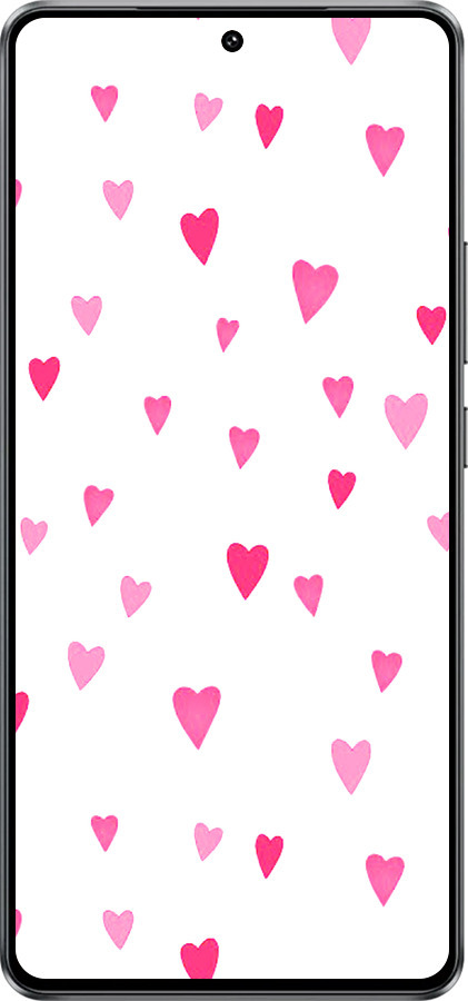 Силиконовый чехол Сердечки 2 для Vivo Y300 GT 5G - 4763u-4151 изображение 