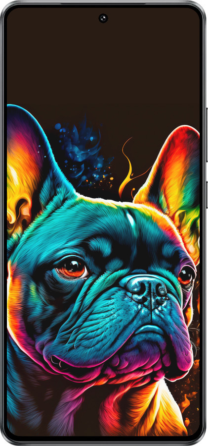 Силиконовый чехол Яркий бульдог для Vivo iQOO Z10 Turbo - 5547u-4150 изображение 