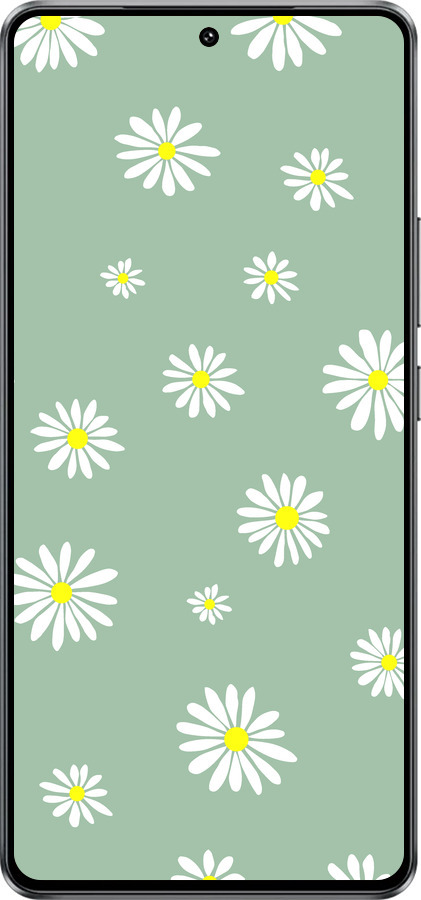 Силиконовый чехол Ромашки v4 для Vivo Y300 GT 5G - 5603u-4151 изображение 