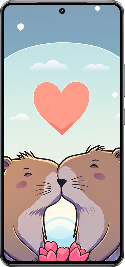 Силиконовый чехол Капибара любовь для Vivo IQOO Neo 10 5G - 6027u-3920 изображение 