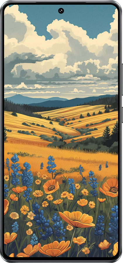 Силиконовый чехол Украинское поле для Vivo Y300 GT 5G - 6082u-4151 изображение 