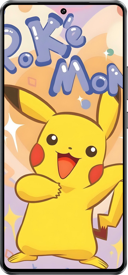 Силиконовый чехол Пикачу для Vivo Y300 GT 5G - 6383u-4151 изображение 