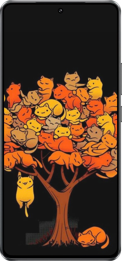 Силиконовый чехол Дерево и котики для Vivo Y300 GT 5G - 6516u-4151 изображение 