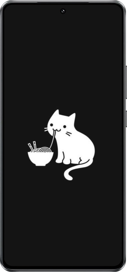 Силіконовий чехол Милий кіт на чорному фоні для Vivo IQOO Neo 10 5G - 6528u-3920 изображение 