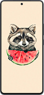 Силиконовый чехол Енотик с арбузом для Vivo iQOO Neo9 - 4605u-3631 изображение 