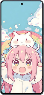 Силиконовый чехол Девочка аниме радуга для Vivo iQOO Neo9 - 6304u-3631 изображение 