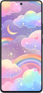 Силиконовый чехол Облака и радуга для Vivo iQOO Neo9 - 6312u-3631 изображение 