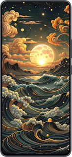 Силиконовый чехол Арт волны для Vivo iQOO Neo9 - 6332u-3631 изображение 