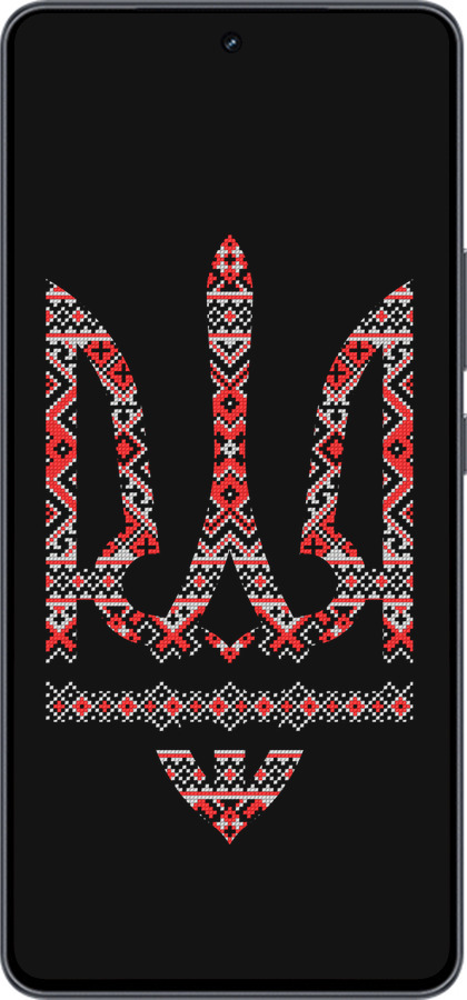 Силиконовый чехол Герб - вышиванка на черном фоне для Vivo iQOO Neo9 - 1196u-3631 изображение 