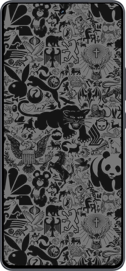 Силіконовий чехол Чорно-сірий стікер бомбінг для Vivo iQOO Neo9 - 2432u-3631 изображение 