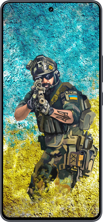 Силиконовый чехол Воин ЗСУ для Vivo iQOO Neo9 - 5311u-3631 изображение 