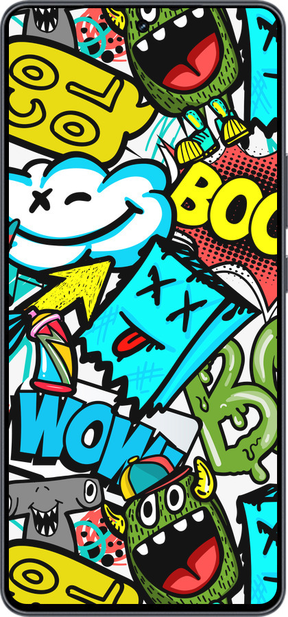 Силиконовый чехол Стикеры v4 для Vivo iQOO Neo9 - 5508u-3631 изображение 