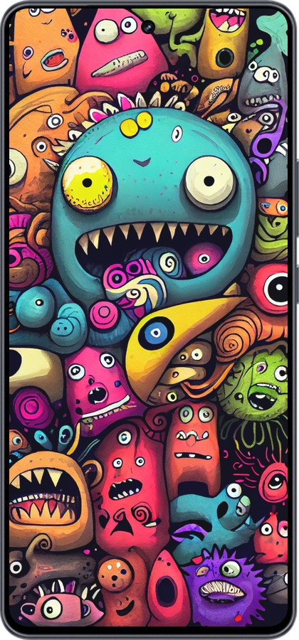 Силіконовий чехол Смішні монстри для Vivo iQOO Neo9 - 5549u-3631 изображение 