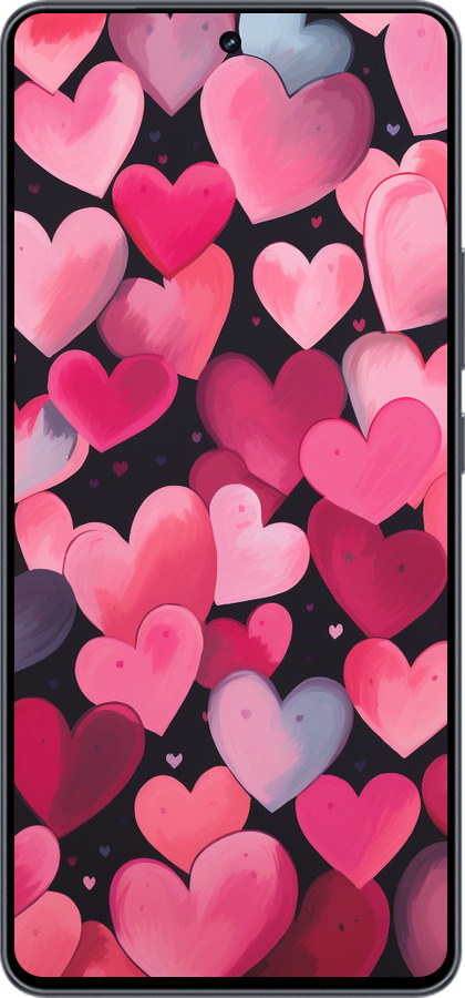 Силиконовый чехол Сердечки 4 для Vivo iQOO Neo9 - 5662u-3631 изображение 