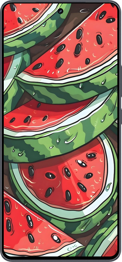 Силіконовий чехол Кавун для Vivo iQOO Neo9 - 6315u-3631 изображение 