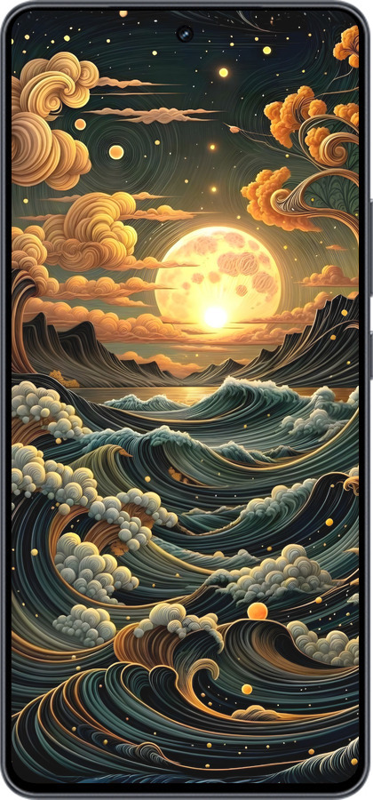 Силиконовый чехол Арт волны для Vivo iQOO Neo9 - 6332u-3631 изображение 