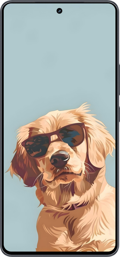 Силиконовый чехол Пес в очках для Vivo iQOO Neo9 - 6381u-3631 изображение 