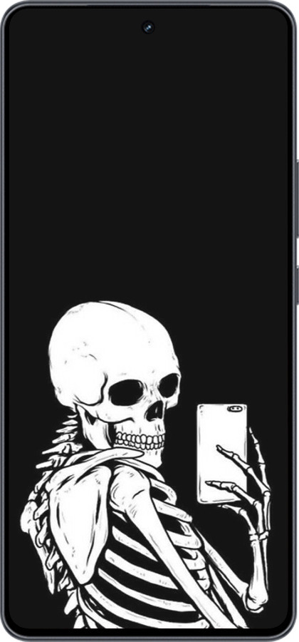 Силиконовый чехол Скелет делает Selfie для Vivo iQOO Neo9 - 6535u-3631 изображение 